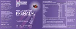 Label for 100% Whole Food Prenatal