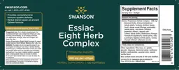 Label for Essiac Eight Herb Complex