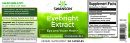 Label for Eyebright Extract 400 mg