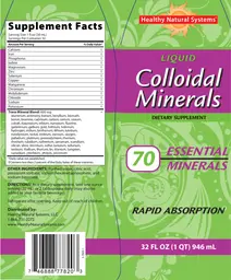 Label for Liquid Colloidal Minerals
