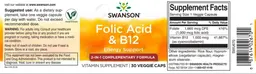 Label for Folic Acid & B12