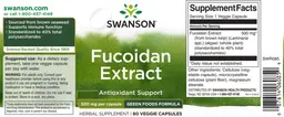 Label for Fucoidan Extract 500 mg