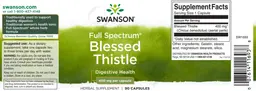 Label for Full Spectrum Blessed Thistle 400 mg