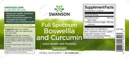 Label for Full Spectrum Boswellia & Curcumin