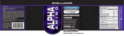 Label for Alpha Amino Icy Blue Razz