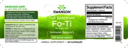 Label for Full Spectrum Fo-Ti 500 mg