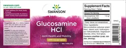Label for Glucosamine HCl 1,500 mg