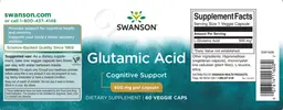 Label for Glutamic Acid 500 mg
