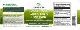 Label for Grape Seed, Green Tea & Pine Bark Complex
