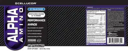 Label for Alpha Amino Icy Blue Razz