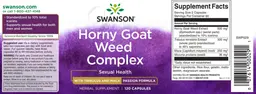Label for Horny Goat Weed Complex