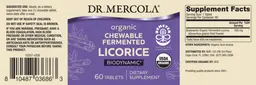Label for BioDynamic Organic Chewable Fermented Licorice