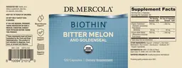 Label for Biothin Bitter Melon and Goldenseal