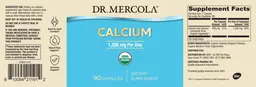Label for Calcium 1,200 mg