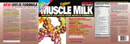 Label for Muscle Milk Chocolate
