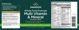 Label for Multi Vitamin and Mineral without Iron