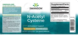 Label for N-Acetyl Cysteine 600 mg