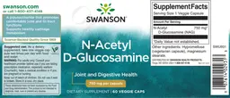 Label for N-Acetyl D-Glucosamine 750 mg