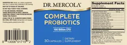 Label for Complete Probiotics 100 Billion CFU
