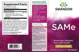 Label for SAMe 200 mg