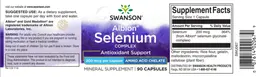Label for Albion Selenium Complex 200 mcg