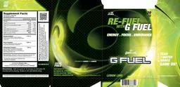 Label for G Fuel Lemon Lime