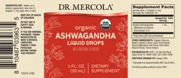 Label for Organic Ashwagandha Liquid Drops