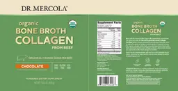 Label for Organic Bone Broth Collagen from Beef Chocolate
