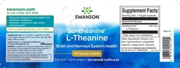 Label for Suntheanine L-Theanine 100 mg