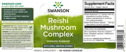 Label for Reishi Mushroom Complex