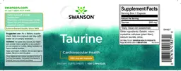 Label for Taurine 500 mg