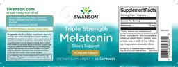 Label for Triple Strength Melatonin 10 mg