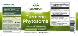 Label for Turmeric Phytosome 500 mg