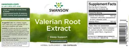 Label for Valerian Root Extract