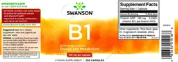 Label for Vitamin B1 100 mg