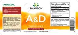 Label for Vitamins A & D