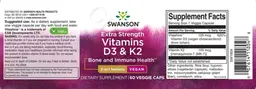 Vitamins D3 & K2 Extra Strength