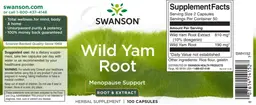 Label for Wild Yam Root