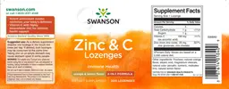 Label for Zinc & C Lozenges