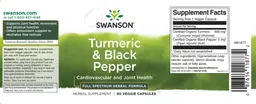 Label for Turmeric & Black Pepper
