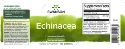 Label for Echinacea 400 mg