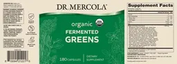 Label for Organic Fermented Greens