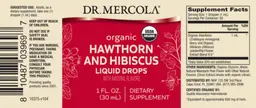 Label for Organic Hawthorn and Hibiscus Liquid Drops