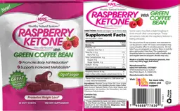 Label for Raspberry Ketone With Green Coffee Bean