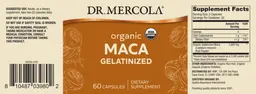 Label for Organic Maca Gelatinized