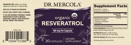 Label for Organic Resveratrol