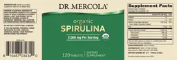 Label for Organic Spirulina 2,000 mg