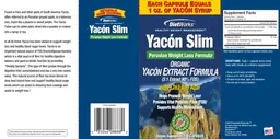 Label for Yacon Slim With Chia And Acai