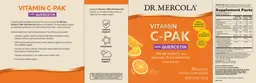 Label for Vitamin C-Pak with Quercetin Natural Orange Flavor