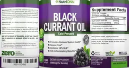Label for Black Currant Oil 1000 mg